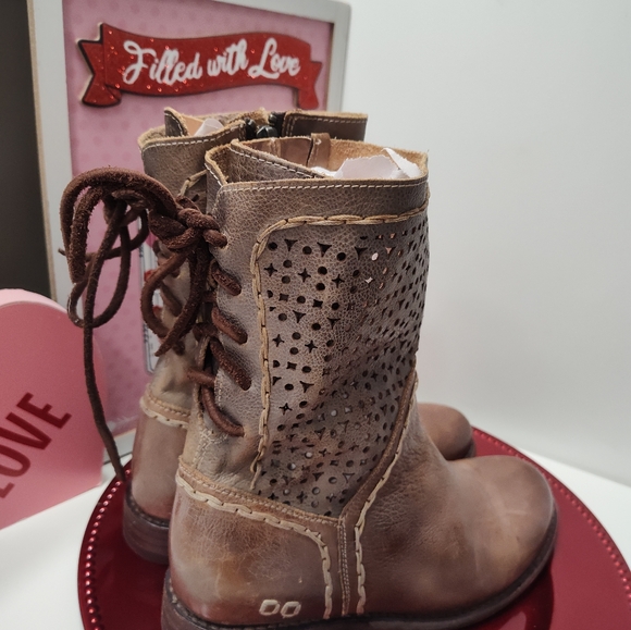 🥰EUC Bed Stu Cheshire Distressed Side Zip Mid-Calf Lace Up Leather Boot, 7.5 - Picture 9 of 16